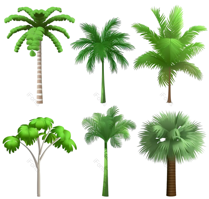 自然图片,盆栽元素,椰子树PNG,绿色免抠素材